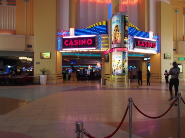 The casino is housed in part of the art deco structure along with shops and restaurants